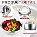 FillTouch 2 Pack Large Mixing Bowl Oversized All Purpose 304 Stainless Steel Polished Mirror Flat Base Metal Bowl for Home or Commercial Prepping Baking Mixing Marinating(8qt)