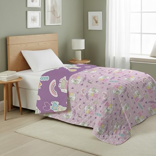 Image of Peppa Pig Fairgrounds Quilted Throw Blanket - Soft Blanket for Kids Featuring Peppa Pig, Lightweight Bedding for Bed, Couch, or Sleepovers, 60 x 80 Inches