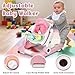 5 in 1 Baby Walker, Activity Baby Walker-Baby Bouncer, Rocker, Activity Center,Seat and Push Walker,Detachable Trampoline Mat, Adjustable Speed Rear Wheels and Height,Ages 6-18 Months
