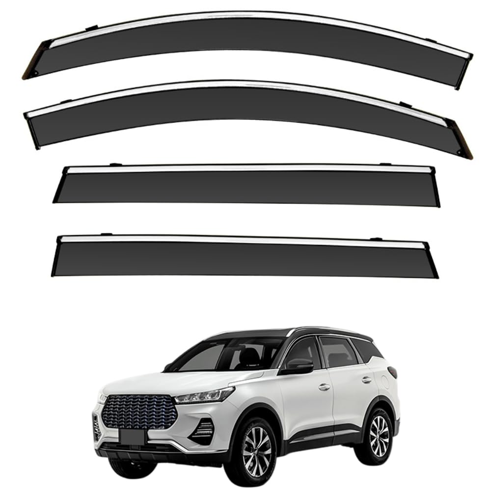 Qoemrhelt Normal 4Pc Set In-Channel Wind Deflectors, For Dr 6.0 2020-2023 Window Visors Rain Guards Vent Visors Rain & Sun Protection,Car Accessories