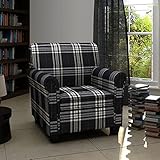 Sessel mit Sitzpolster Stoff, Barstuhl Barsessel Hocker Küchenhocker, Max. Tragfähigkeit: 110 kg, 73 x 65 x 81 cm für Bartheke, Küche und Zuhause