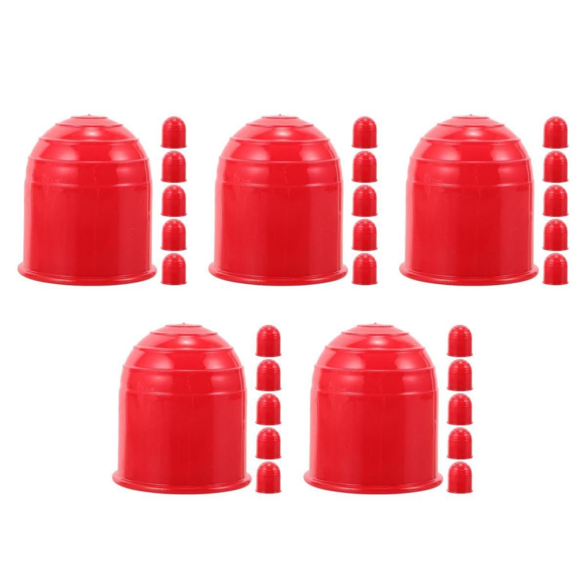 Operitacx 30 Piezas Protector de Bola de Remolque de Nylon Rojo para RV y
