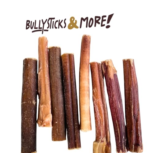 Image of BULLYSTICKS & MORE 4-5 Inch Bully Sticks (Regular - 25 Pack) | Bully Sticks for Medium Dogs | 100% Grass Fed Beef | Dog Parents Choice Bully Stick Dog Chews | No Hide Bully Bones
