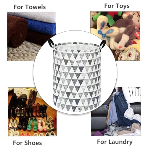Image of Baby Waterproof Storage Basket Kids Hamper Nursery Bins Organizer Gift Toy Box Laundry Basket for Women Large Canvas Collapsible Chest for Home /Dorm /Office /Room Decor