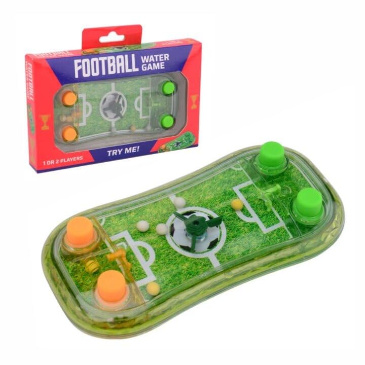 BLUECHOLON Juego de Agua de Fútbol con balones, Consola de Agua, Juguete de Habilidad para Viaje, 1-2 Jugadores, 17x9x2 cm