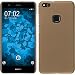 Produktbild PhoneNatic Case kompatibel mit Huawei P10 Lite - Hülle Gold gummiert Hard-case + 2 Schutzfolien