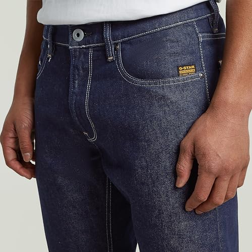 G-Star Herren Mosa Straight Jeans Jeans, Blau (Stay Raw Denim D23692-d316-d926), 27W / 32L – Ansicht 6