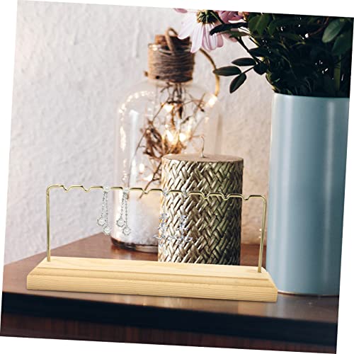 Support de boucle d'oreille au design épuré et finitions robustes en bois - 4