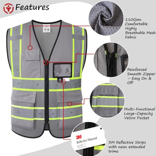 Image of Safety Vest for Men Women Reflective Construction Vest