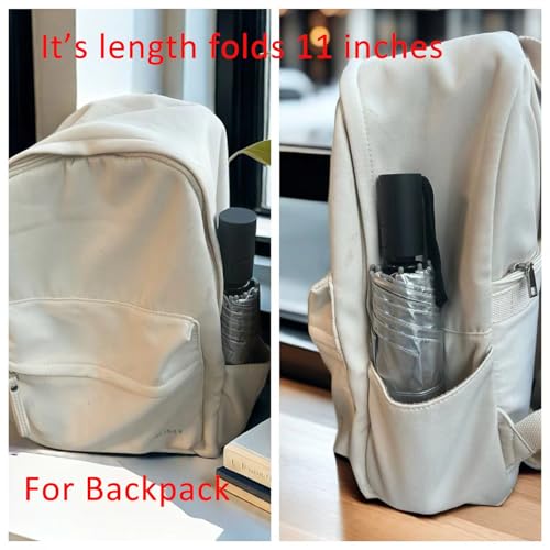 Image of BAODINI Small UV Protection Travel Umbrella Compact for Rain and Sun UPF 50+ Windproof Portable 42 inch Umbrella for Women and Men