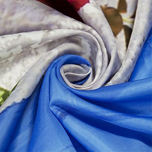 LB 59x71 inch Seascape Shower Curtain Traditional Greek Door Ocean and Santorini Island Waterproof Anti-mold Polyester Fabric Bathroom Curtains with 10pcs Hooks - Image 4