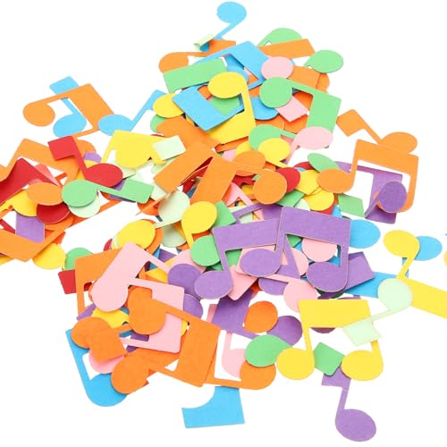 CLISPEED 200 Pezzi Coriandoli Musicali Ritagli di Carta Colorati Decorazioni da Tavolo Note Musicali per Feste e Party Addobbi Sparsi e Compleanni