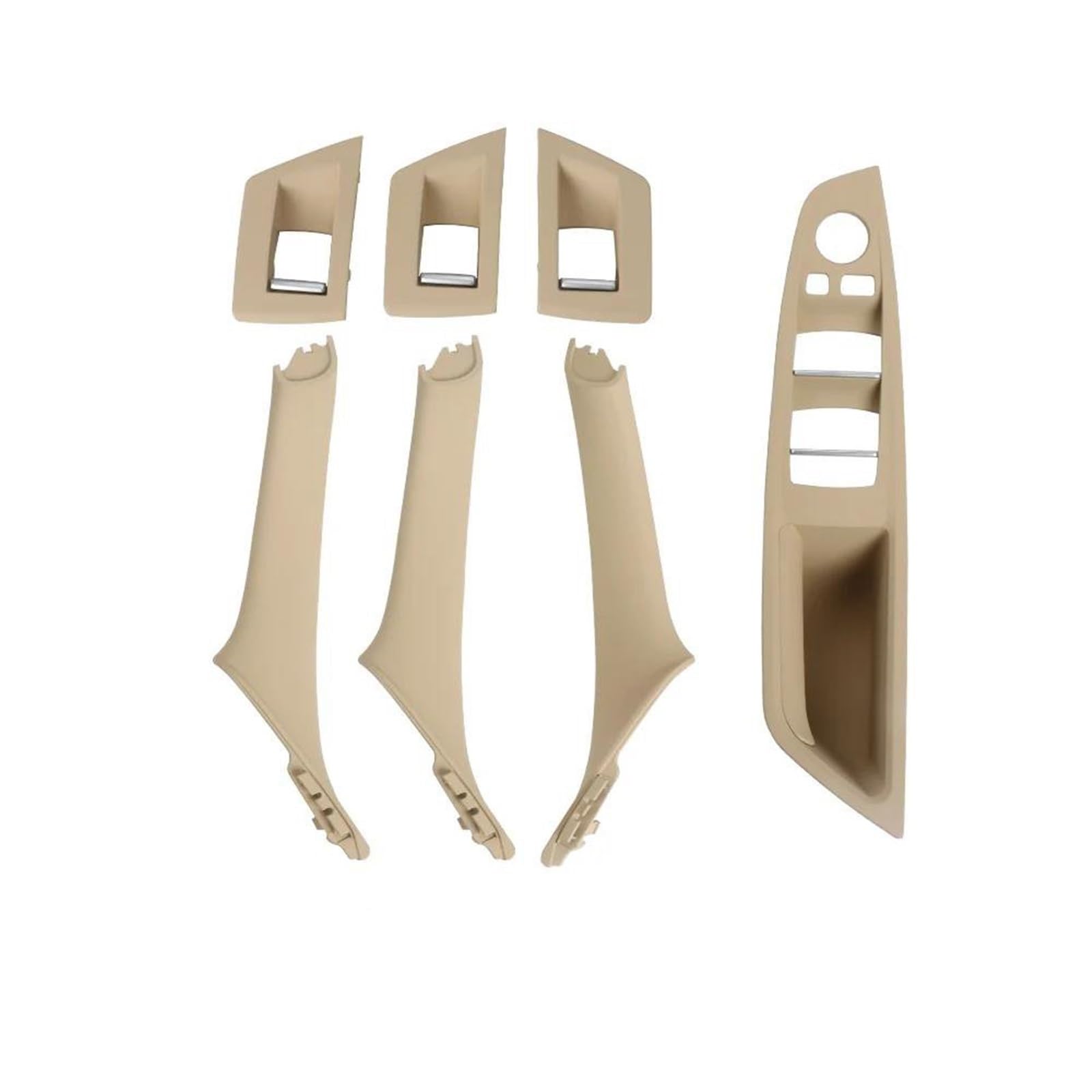 NOHEEU Inner Door Handle 7pcs Car Interior Door Handle Inner Panel Decorative Cover Set for BMW 5 Series F10 F18 523 525 528