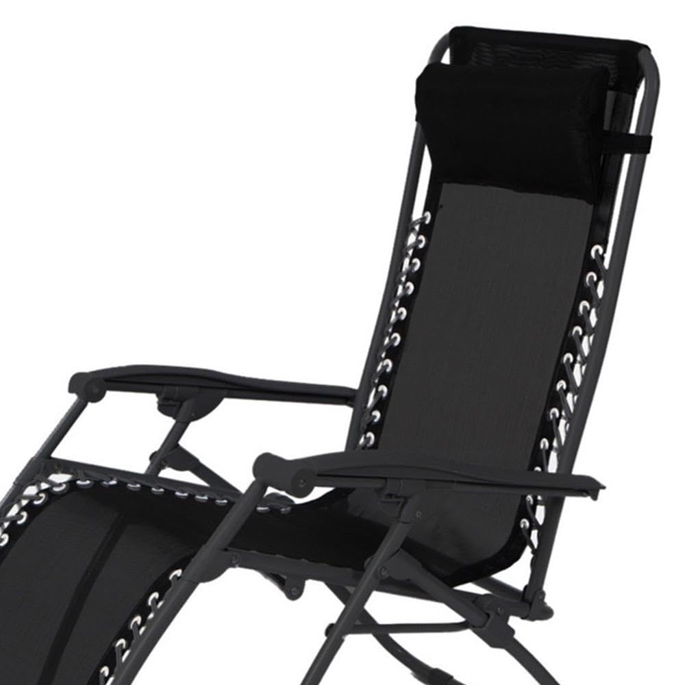 Pack de Sillones tumbona Gravedad Cero Negro Antracita, Reclinables