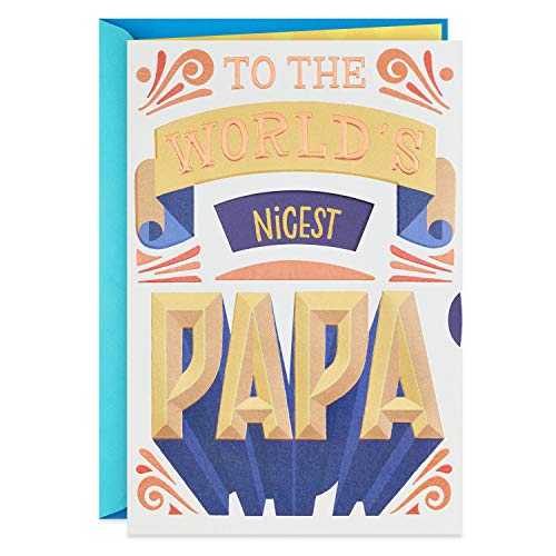 Hallmark Father's Day Card for Grandpa from Kids (World's Greatest Papa with Interactive Word Wheel)