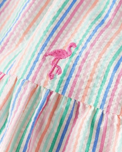 Gymboree,Girls,and Toddler Sleeveless Dresses,7,Striped Flamingos2