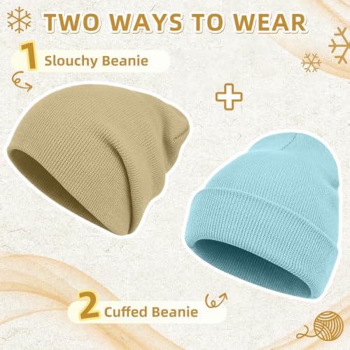 Image of ZOORON Beanie for Men Women Slouchy Winter Beanie Hats Cuffed Skull Caps