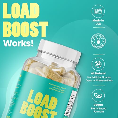 load boost - semen volume sperm health amp men39s fertility - 120 capsules 1 month supply