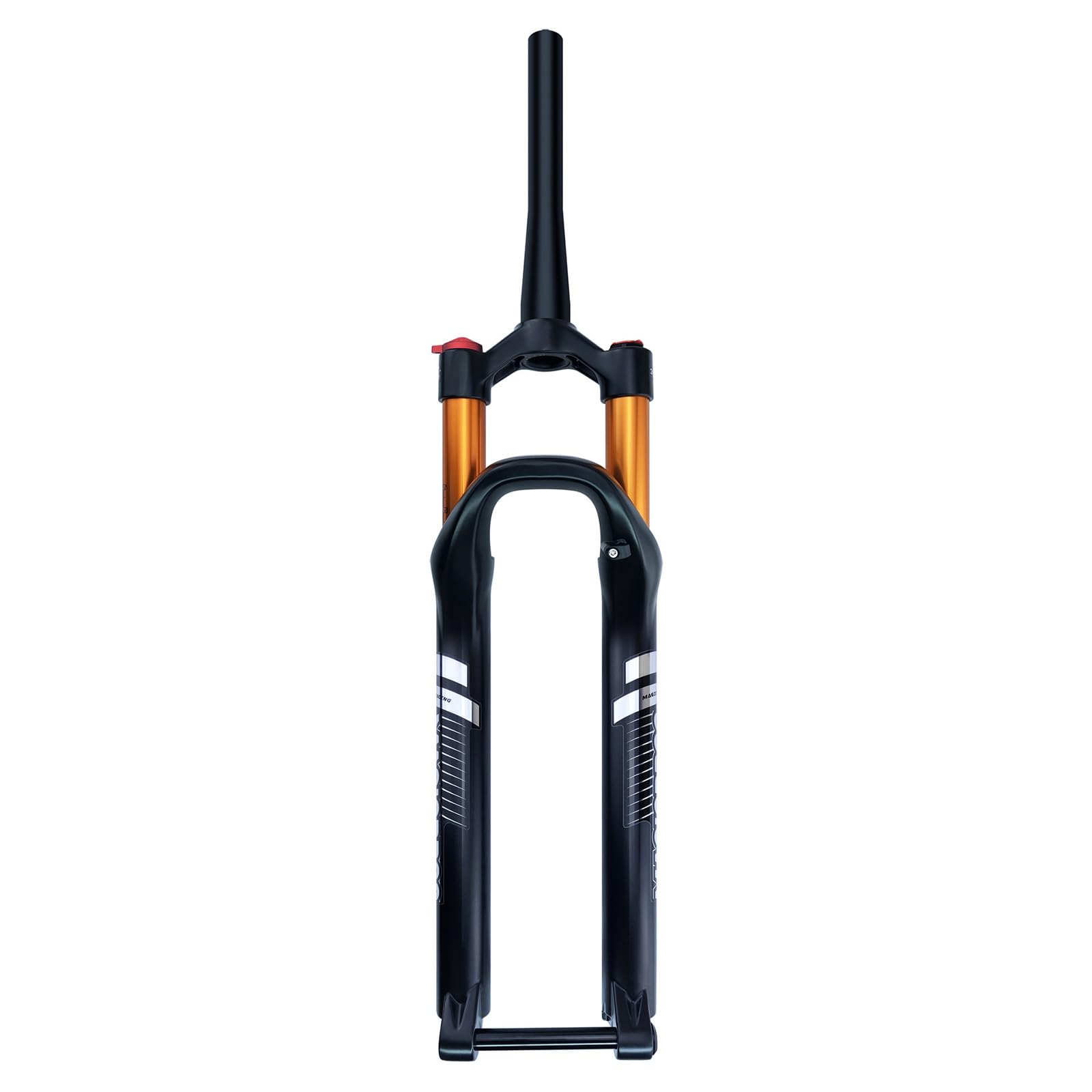WIQUYBML Mountain Bike Forks 27.5/29inch Bikes Suspension Fork 1-1/8" Straight/tapered Front 120mm Travel Rebound Damping Manual/Remote 15 * 100mm Thru Axle(Tapered-manual,GOLD29)