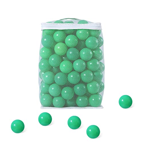 Ball Pit Balls for Kids, Plastic Refill 2.2 Inch Balls, 100 Pack, Bright Colors, Phthalate and BPA Free, Includes a Reusable Storage Bag with Zipper G