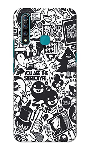 Image of Printed Hard Back Cover Case for Vivo Z1 Pro | Z1Pro Back Cover (Mixed Cartoon) -1302