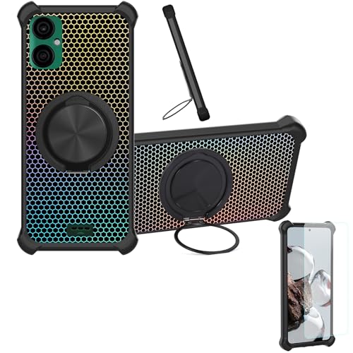 �Ή� Sky Devices Elite 6 Pro �P�[�X Phone Case [1�� 9H+�d�x���� �K���X�t�B����][360°��]���X�^���h�A�}�O�l�b�g��]CX-06-HEI