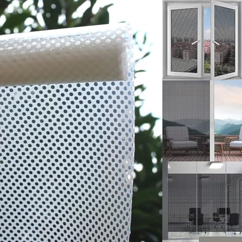 Vinilo para ventana con privacidad perforado negro 45x100cm miniatura 6