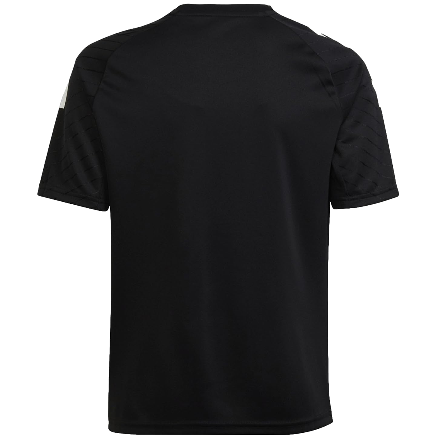 adidas Kids Soccer Campeon 23 Jersey - Stay Dry and Comfortable, Classic Design, 100% Recycled Material (US, Alpha, Small, Regular, Black)