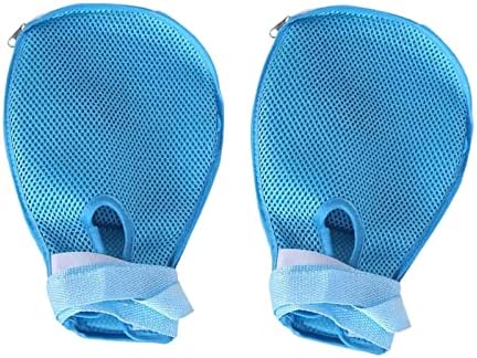 ANIPP Restraint Gloves Safety Glove Dementia Products for Elderly Prevent Scratching Adults Anti-Extraction Tube Patient Hand immobilization Double-Sided Breathable mesh Head Zipper 2 PCS, Multicolor