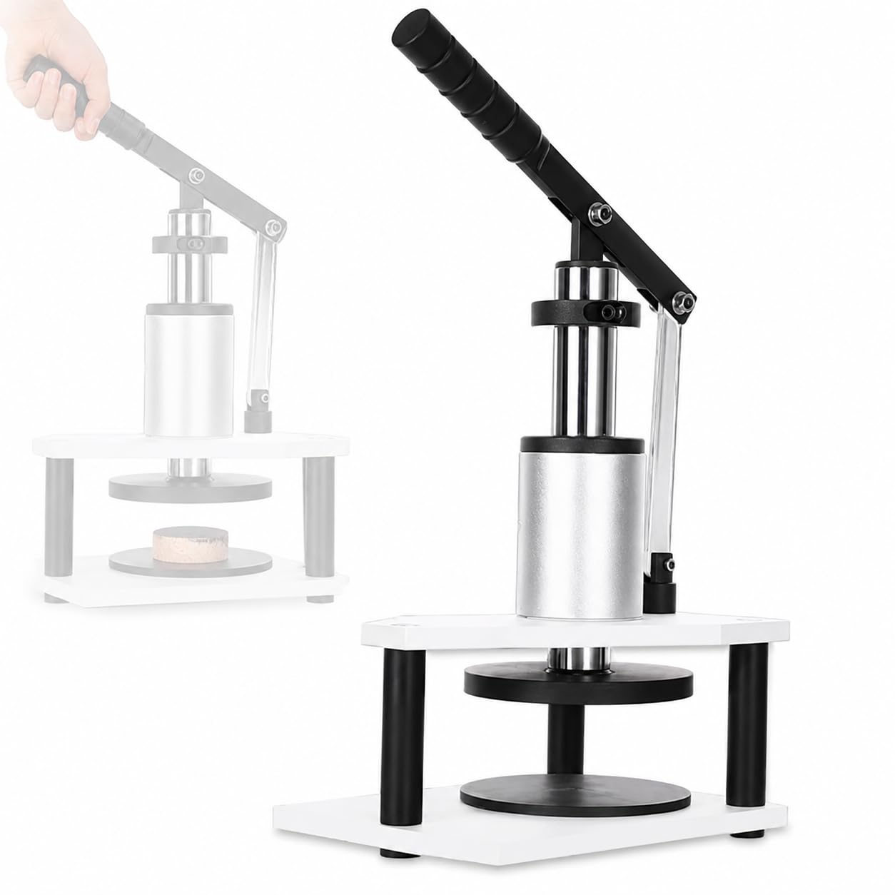 AMQYDT Microscope Sample Flattening Device, High Precision Specimen Press Machine with ≤0.5mm Accuracy, Direct Pressure Sample Flattener for Parallel Surface Alignment, Lab Slicing Analysis