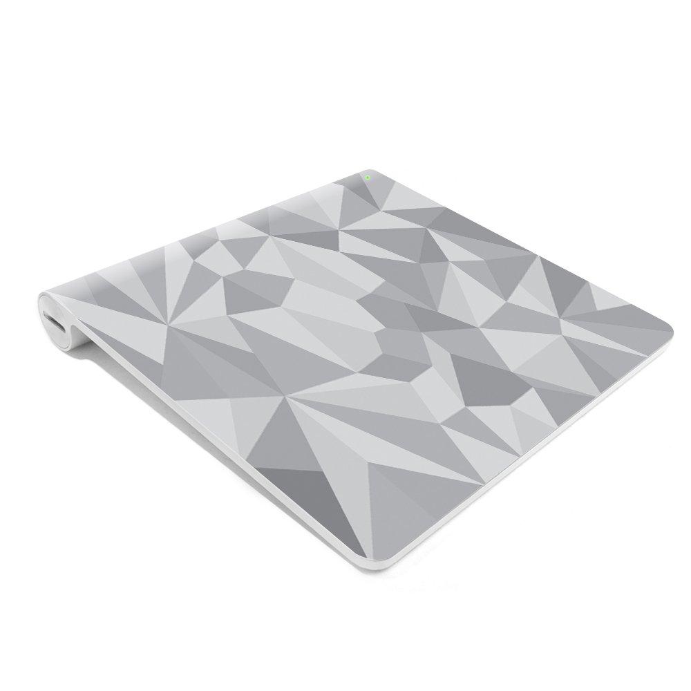 MightySkins Skin Compatible with Apple Magic Trackpad (Original) wrap Cover Sticker Skins Gray Polygon