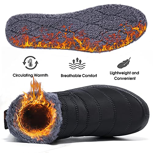 image for DUOYANGJIASHA Womens Snow Boots Warm Ankle Booties Waterproof Comforta