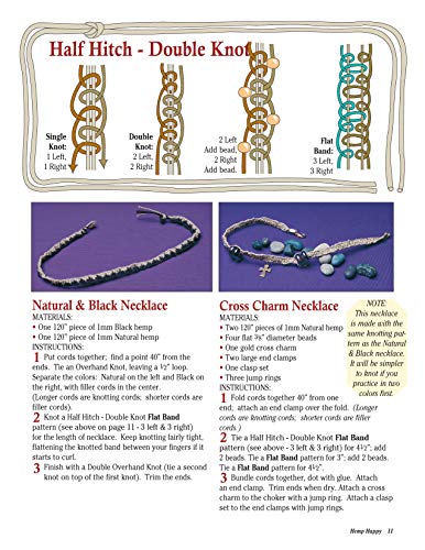 Hemp Happy: 31 Fun Jewelry Items to Make and Wear Today! (Design Originals) Step-by-Step Knots and Beginner-Friendly Macrame Projects for Friendship Bracelets, Anklets, Necklaces, Chokers, and More 51rkXbaCS8L. SL500 - Hemp Happy: 31 Fun Jewelry Items to Make and Wear Today! (Design Originals) Step-by-Step Knots and Beginner-Friendly Macrame Projects for Friendship Bracelets, Anklets, Necklaces, Chokers, and More