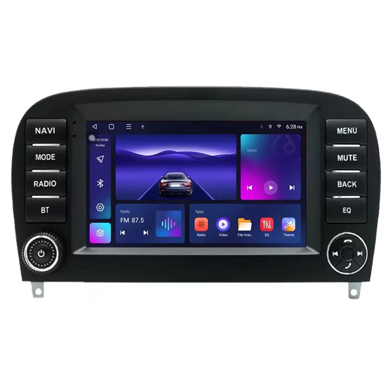 Pantalla Android 15 para Benz SL R230 2001-2007 de 9 pulgadas con GPS y WiFi