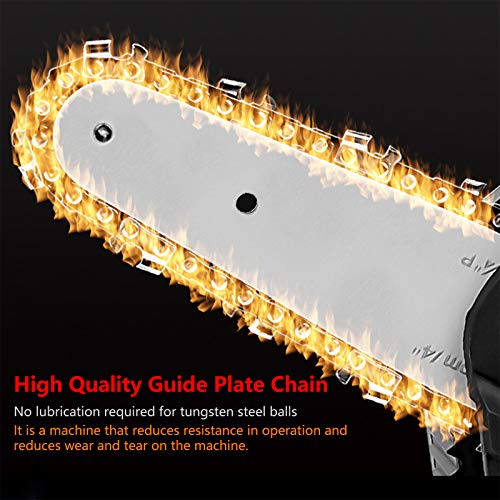 Mini Chainsaw,4 Inch Cordless Chain Saw, Portable Chainsaw with Powerful Brushless Motor 0.7Kg Lightweight Pruning Shear Chain Saw for Gardening, Tree Branch Wood Cutting (Black Saw Set)