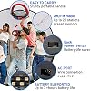 Pyle Portable CD Player Bluetooth Boombox Speaker - AM/FM Stereo Radio & Audio Sound, Supports CD-R-RW/MP3/WMA, USB, AUX, Headphone, LED Display, AC/Battery Powered, Red Black - PHCD22.5