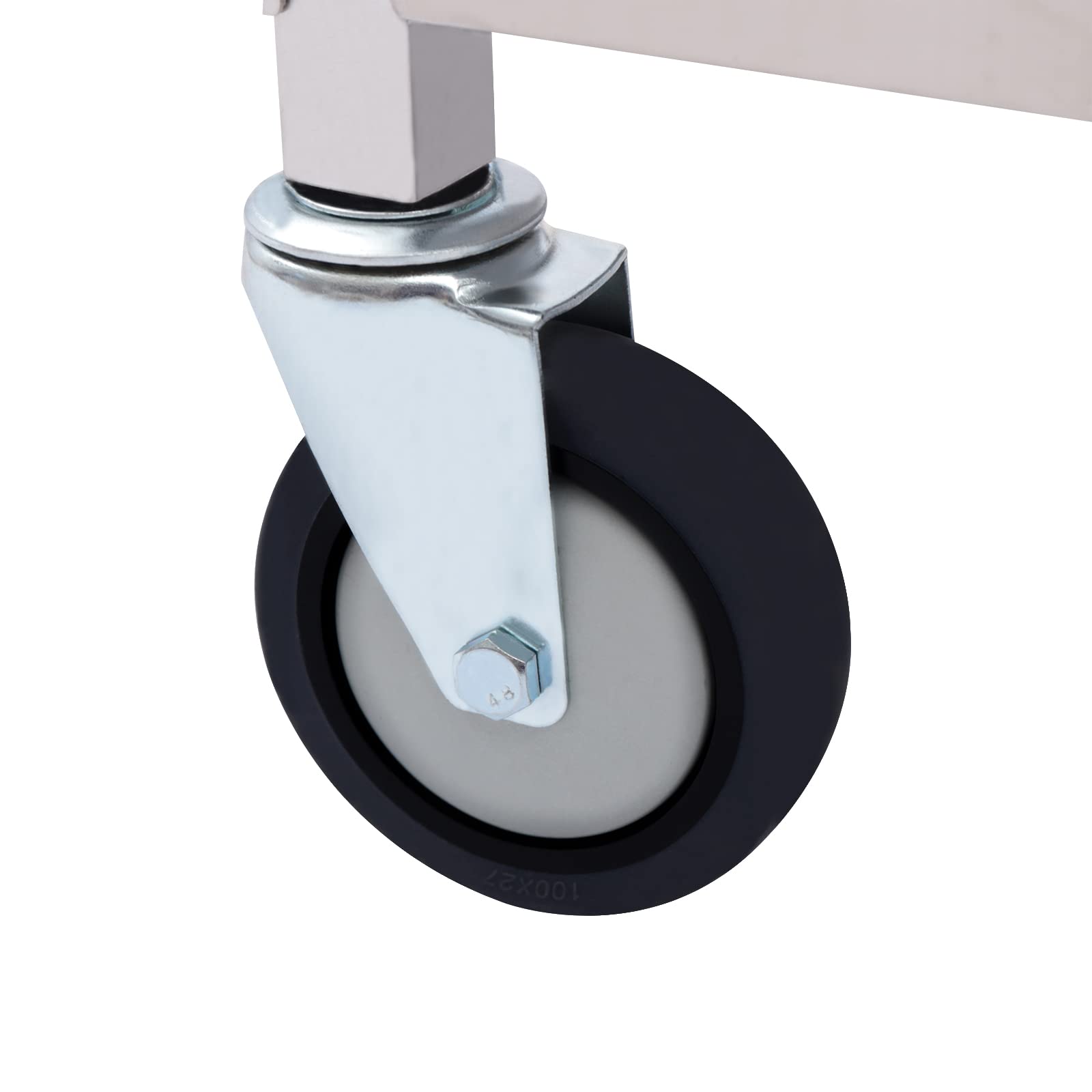 3 piani in acciaio inox servizio carrello da cucina carrello cibo carrello con freno passeggino scaffale, KBAYMMN600-1-Q