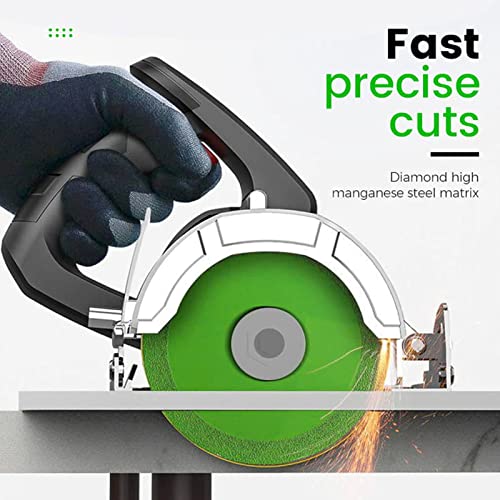 Image of Diamond Cutting Disc 2 Pcs 1mm Thin Kerf Blade for Glass Tile Ceramic Angle Grinder Wet or Dry Use(Green)