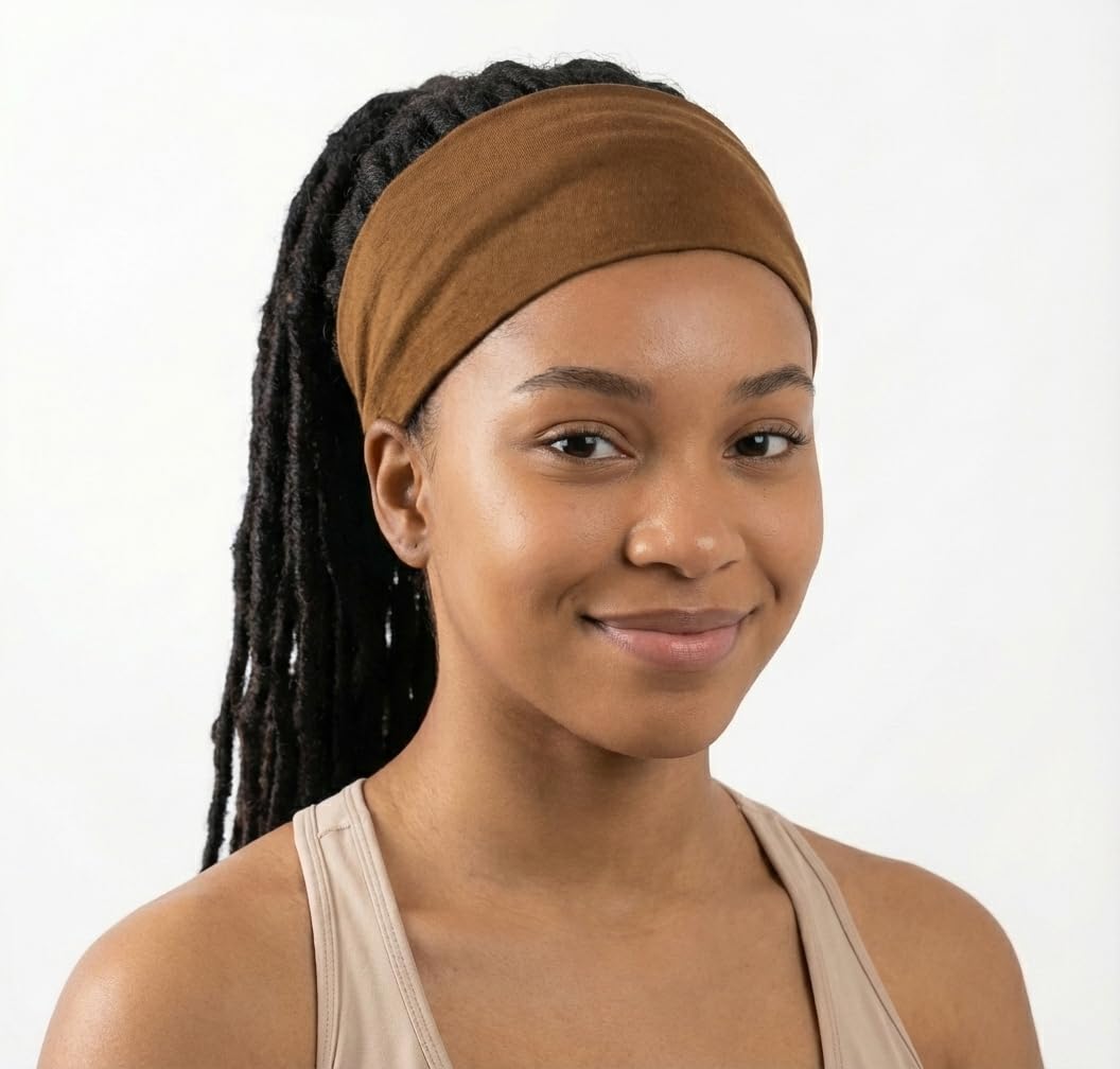 10 fasce larghe in stile bohémien, per donne e ragazze, design con nodo attorcigliato, set di grandi fasce per capelli, per sport, allenamento, yoga