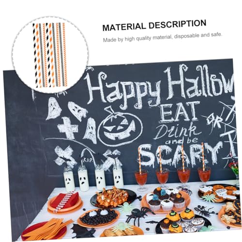 Pitillos de Papel Kraft para Halloween 100 unidades miniatura 3