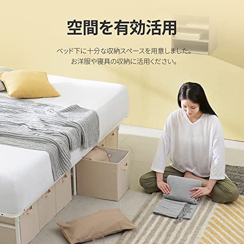 美品ZINUS折りたたみベッドフレーム セミダブルヘッドボード付き（収納バッグ） 美品ZINUS折りたたみベッドフレーム セミダブルヘッドボード付き（収納