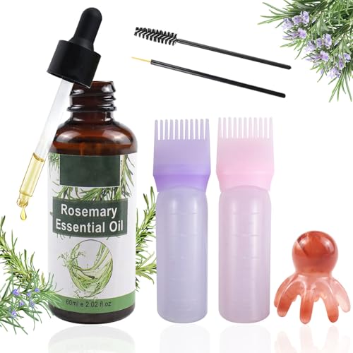 Aceite de romero para el crecimiento del cabello, 120 ml, 100% puro aceite de romero para el cabello, pestañas, cejas, cara, cuidado de la piel, masaje corporal, promover el crecimiento, reducir la