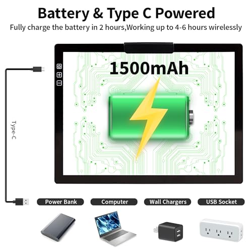 Zocelight A4D28BLACKWITHBAG Rechargeable A4 Light Box thumb #2