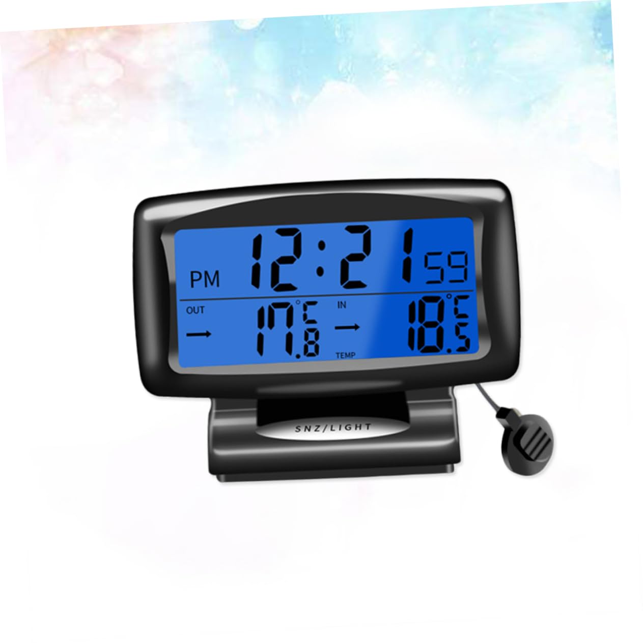 Gatuida 2piezas Electrónico Para Coche Pantalla Luminosa y Función De Retroiluminación Decoración De Tablero De Automóvil Medidor De Temperatura Sin Batería Fácil Instalación