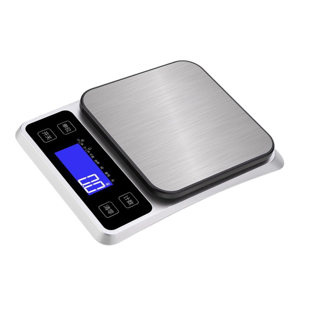 UKCOCO Báscula de Cocina Digital Pesa 5kg de Acero Inoxidable Pantalla Clara y Alta Precisión Resolución de 1g y Adecuado para Hornear y Pesar Alimentos para Hornear Pesar Alimentos