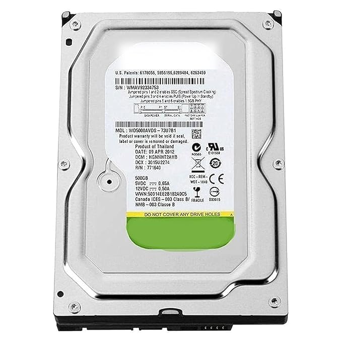 500GB Desktop Internal Hard Drive HDD – 3.5 Inch SATA 6 Gb/s 7200 RPM 32MB Cache for Computer Desktop PC