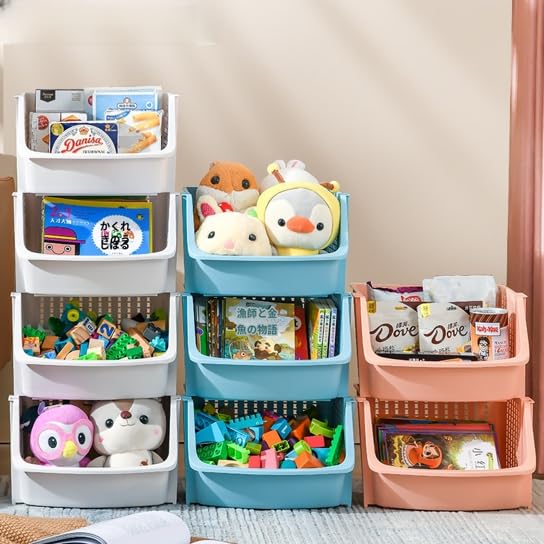 Amazon.co.jp: おもちゃ収納ラック【斜めで取りやすい】 おもちゃ箱