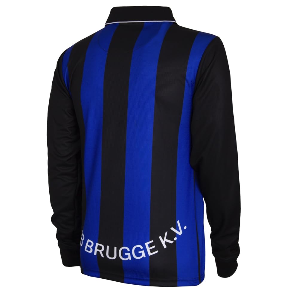 Copa - Camiseta de Fútbol - Hombre - Club Brujas 1998/99 - Retro - Manga Larga - Negro/Azul - 100% poliéster