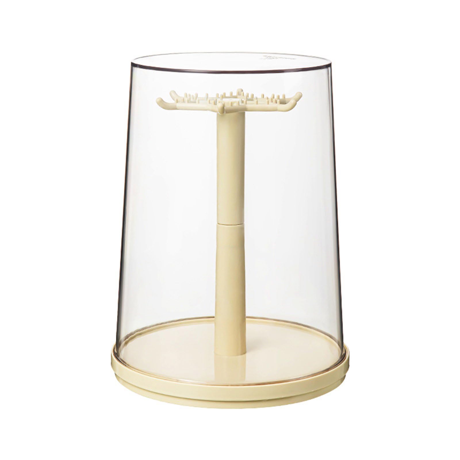 Pitadue White 360 Degree Rotating Display Cabinet With Clear View Dustproof Case For Collectible Toy Jewelry Pp Construction Miniatures Storage Box