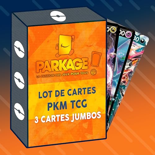 PkPack : Lot de 3 Cartes GÉANTES (Jumbo) PKM Version Française - 3 Brillantes à Petit Prix ! Cadeau Parfait pour Les Enfants Collectionneurs dès 6 Ans...